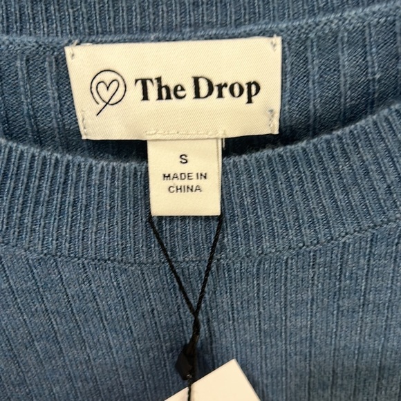 NWT THE DROP Aiko Puff Sleeve Sweater Dress Blue Sapphire Size Small - Picture 11 of 16